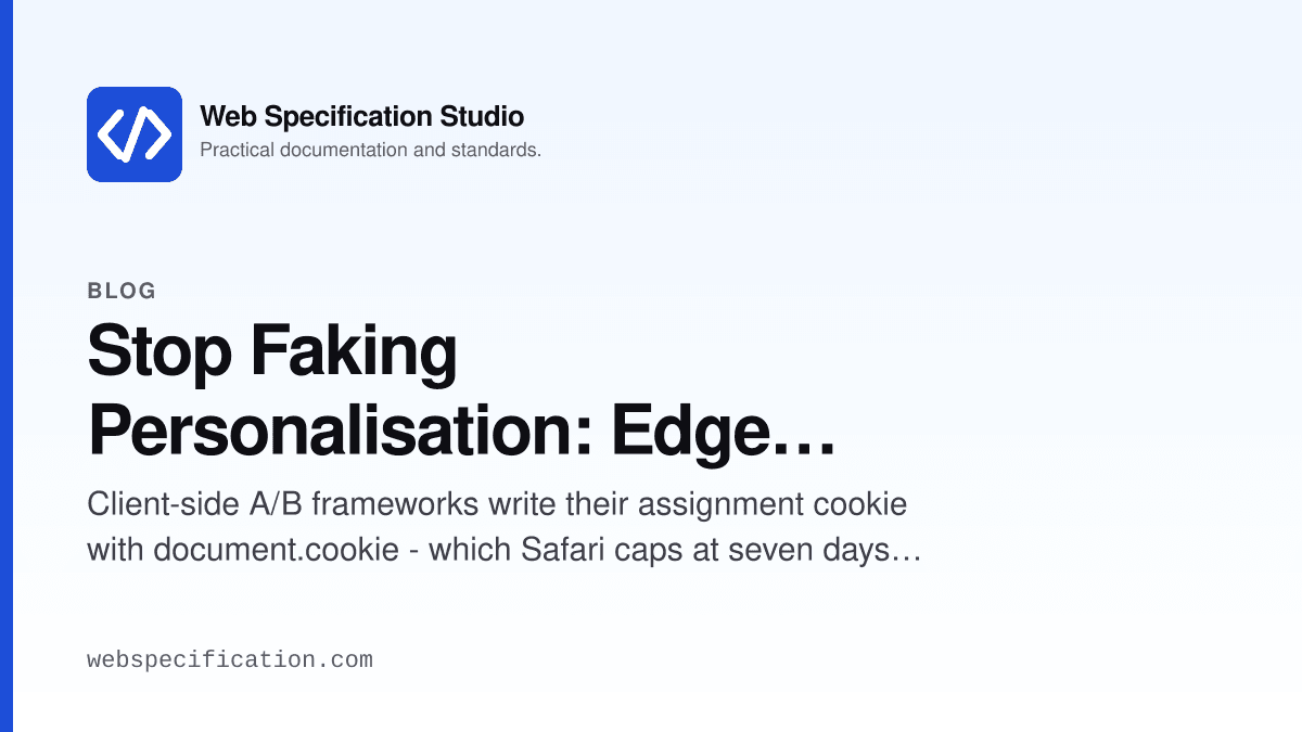 Stop Faking Personalisation: Edge Rewrites Instead of Client-Side Flicker