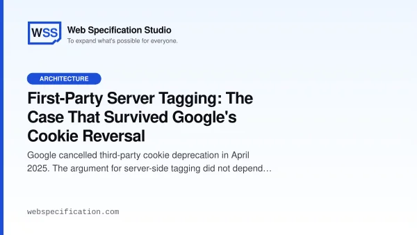 First-Party Server Tagging: The Case That Survived Google's Cookie Reversal