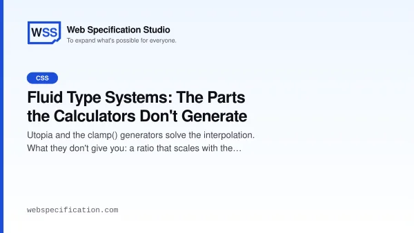Fluid Type Systems: The Parts the Calculators Don't Generate