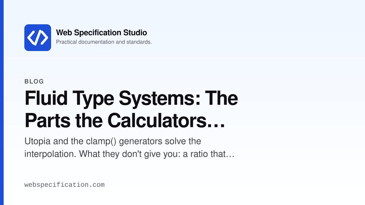 Fluid Type Systems: The Parts the Calculators Don't Generate