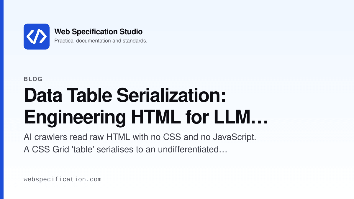 Data Table Serialization: Engineering HTML for LLM Ingestion